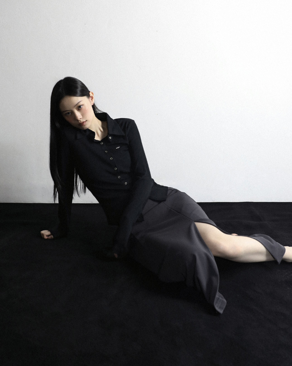 MUSINSA公式 | MAGORENSEOUL Metal Triclip Open Polo Long