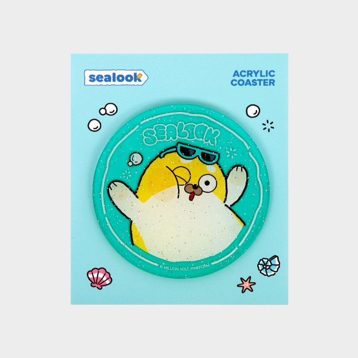 SEALOOK Shiba Seal 002 Acrylic Coaster - SEALOOK SHOP