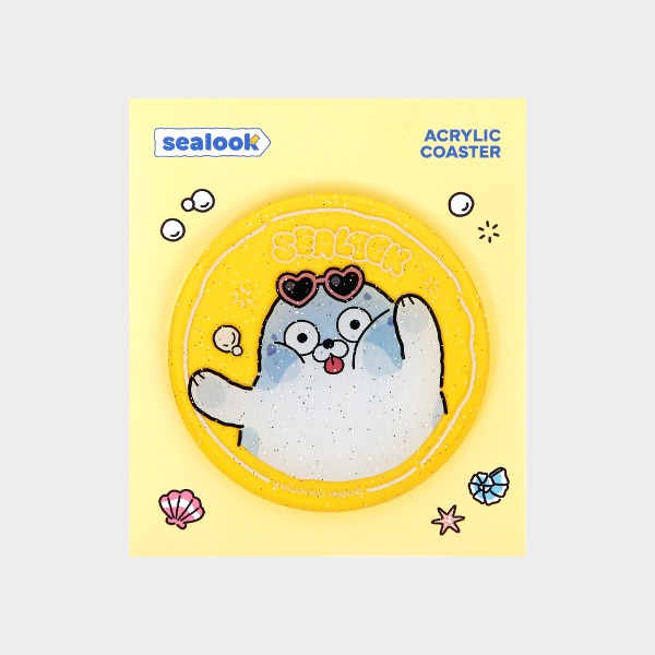 SEALOOK Spotted Seal 001 Acrylic Coaster - SEALOOK SHOP