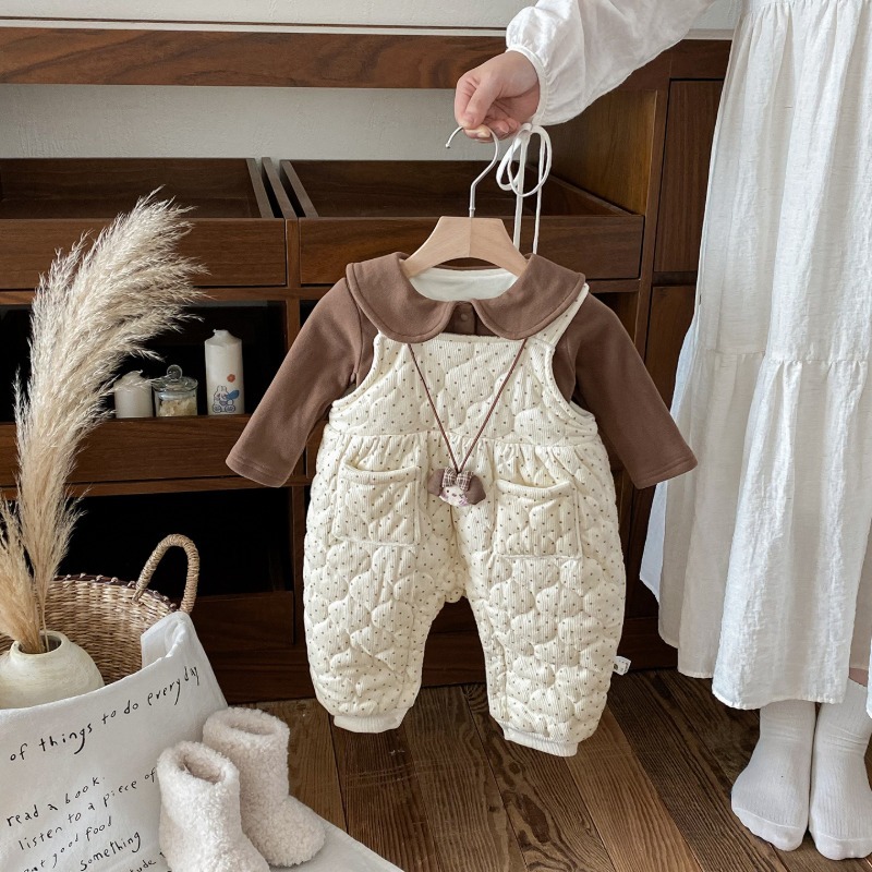 セット】ゴールドドット 裏起毛T＋ロンパースセット | Skyhug