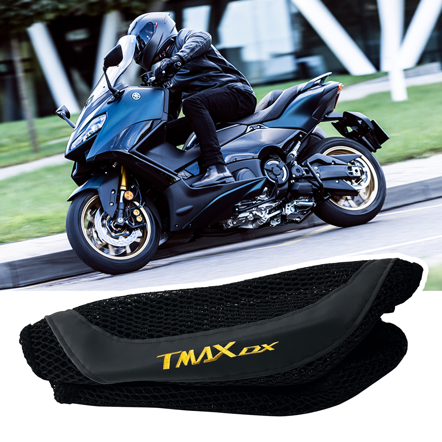 야마하 TMAX DX 17- 오토바이 여름 쿨시트 3D 메쉬 시트커버 사계절 범용 가능