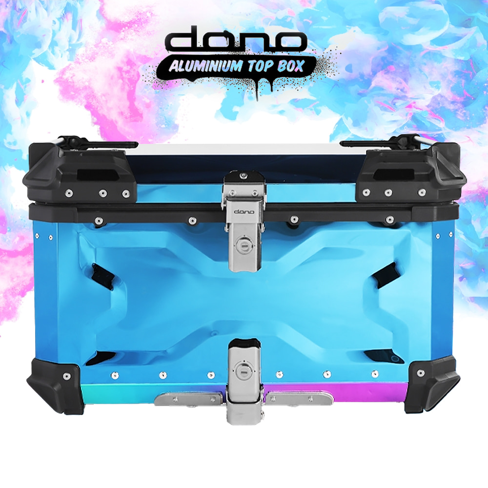 도노 오토바이 배달통 알루미늄 탑박스 고급 리어백 DONO 아이스블루 85L