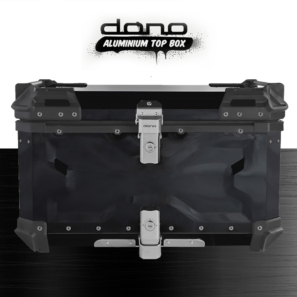 도노 오토바이 배달통 알루미늄 탑박스 고급 리어백 DONO 아이스블랙 85L