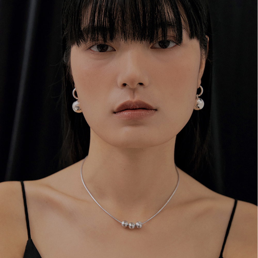 JYDdM ♥ 925 Cutting Ball Silky Chain Necklace Type.1 925 Cutting Ball Silky Chain Necklace Type.2 - JYDdM