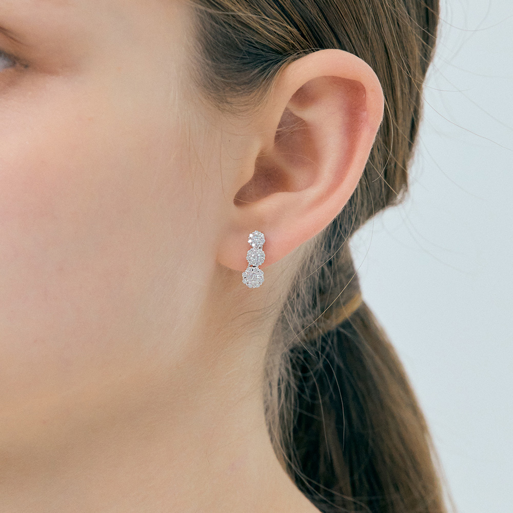JYDdM ♥ 925 modern square pearl earrings/追跡付 Amazon.com: Square Earrings for Women 925 Sterling Silver