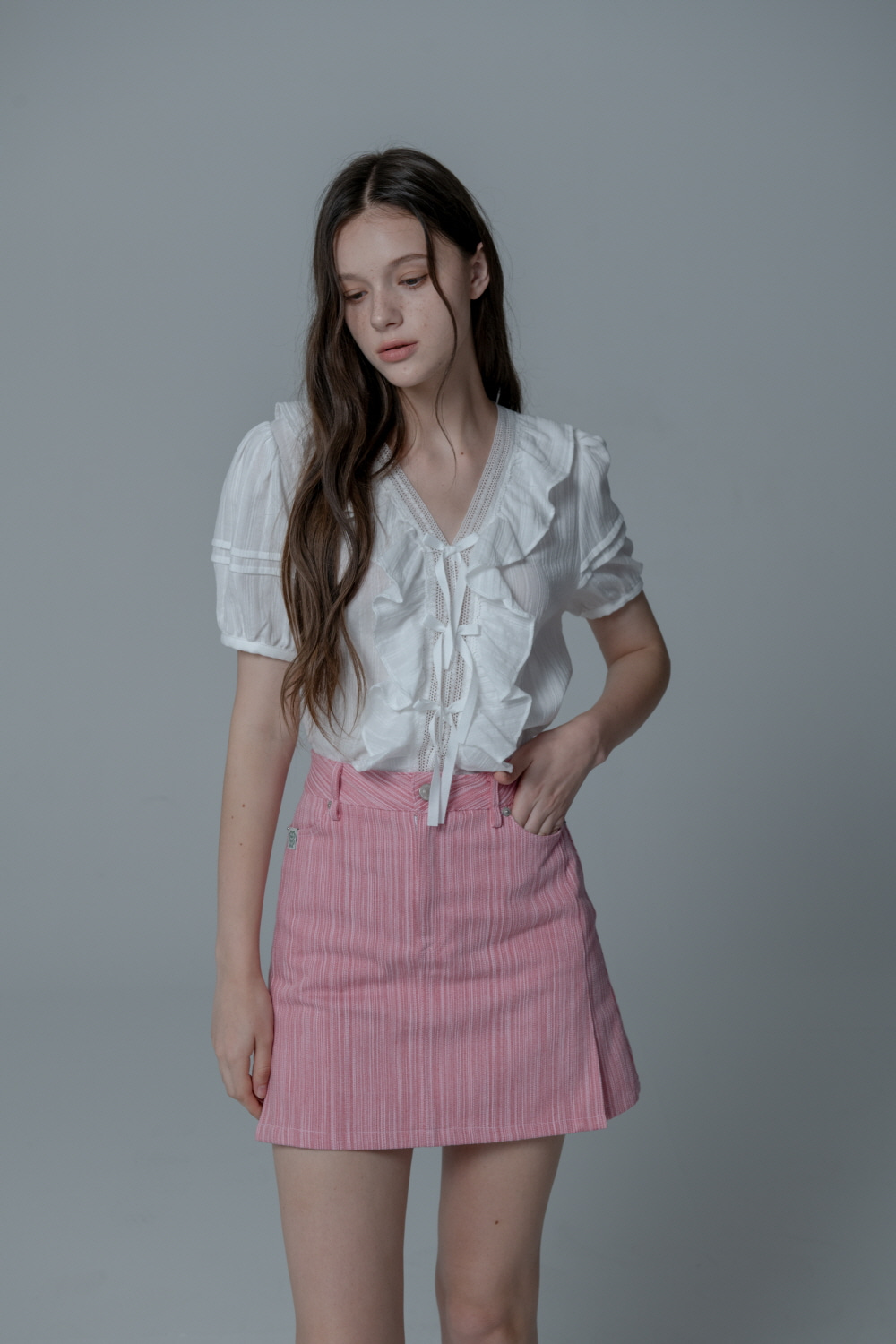 ★MARS EN AVRIL★ [Refurbished] GRAPHIC SKIRT PANTS_BLACK MUSINSA | MARS EN AVRIL Graphic Skirt Pants (Pink)-SM