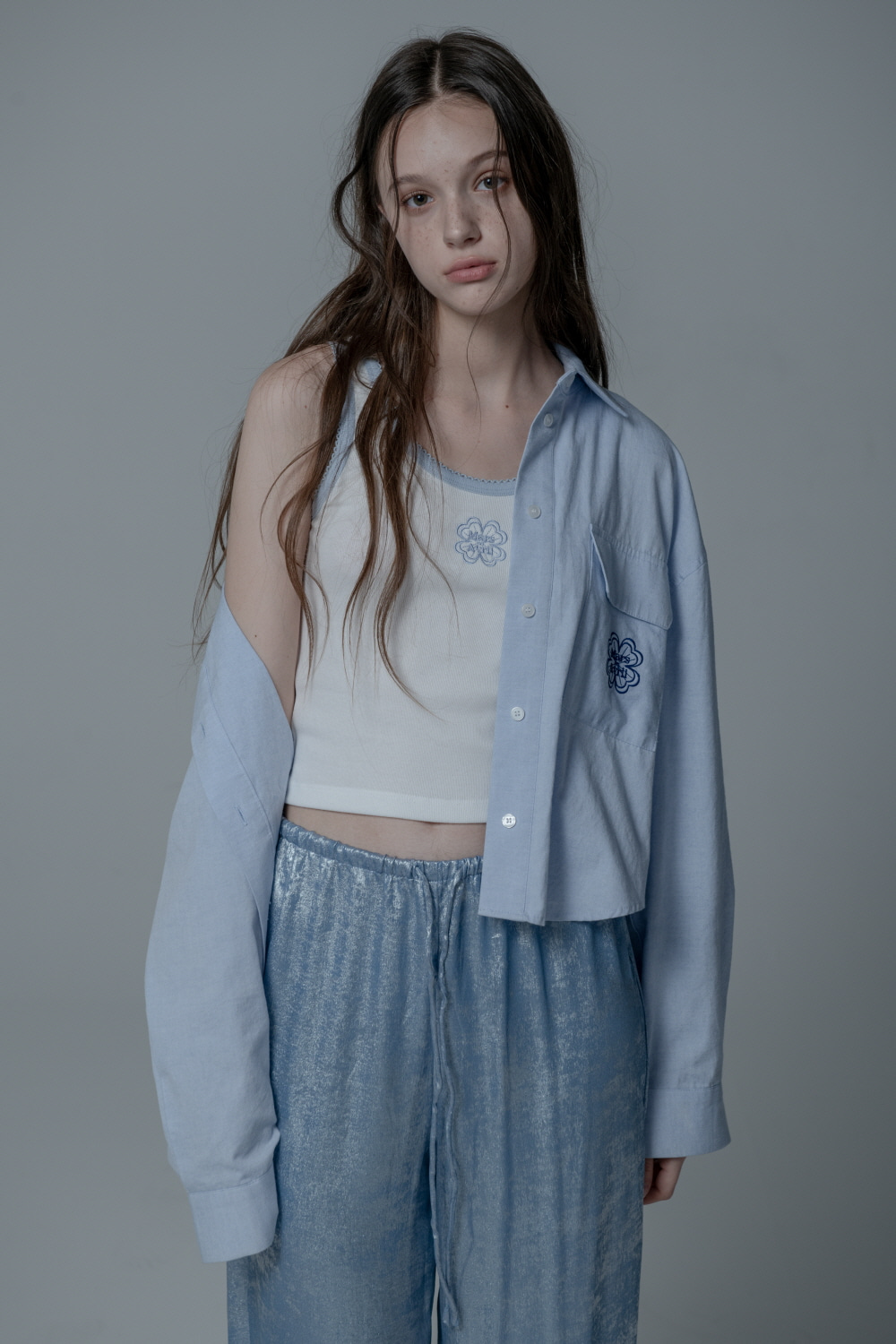 renapon様へ♥3/8 PINCOAT SLEEVELESS_WHITE SKYBLUE | ファッション通販サイト NUGU