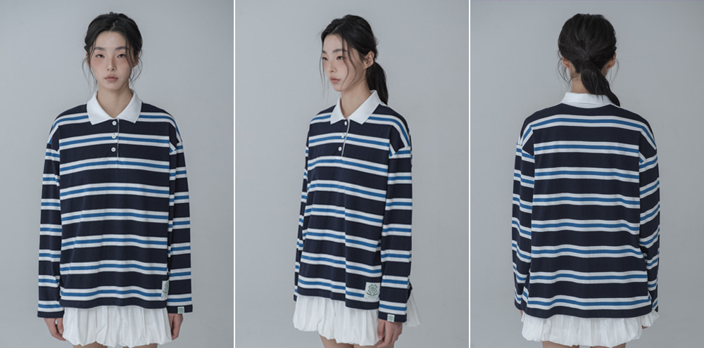 FOLNUA ♥ Stripe Rugby T-shirt /追跡付 FOLNUA ♥ Stripe Rugby T-shirt /追跡付 (FOLNUA/Tシャツ