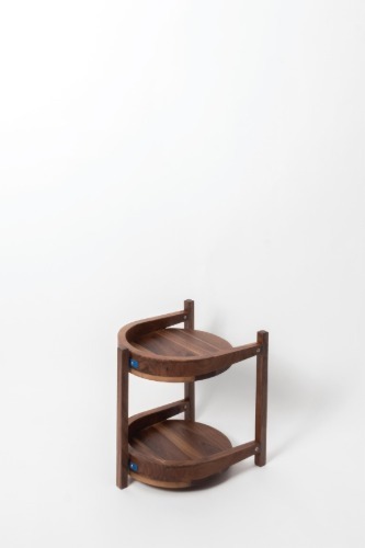 offo P. wooden 2 tier shelf (walnut)
