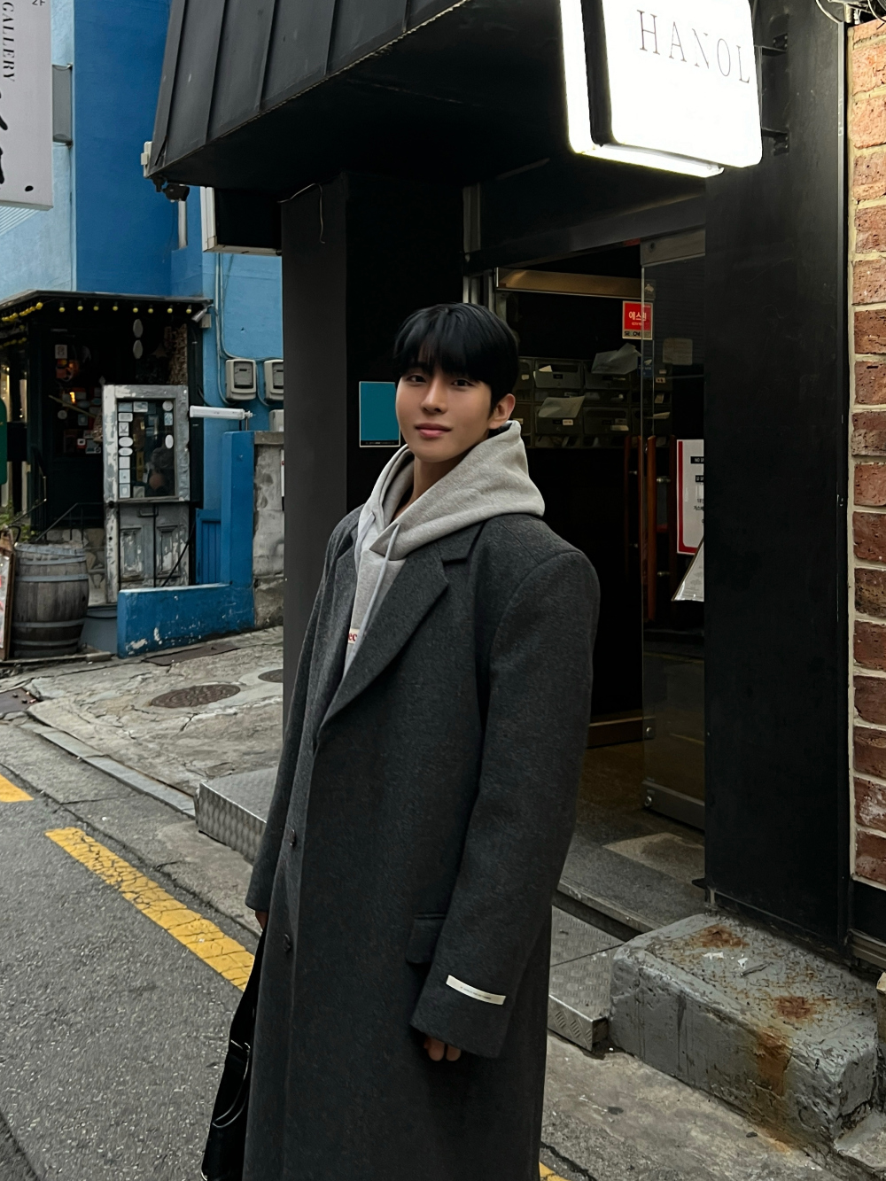 코트 모델 착용 이미지-S65L62