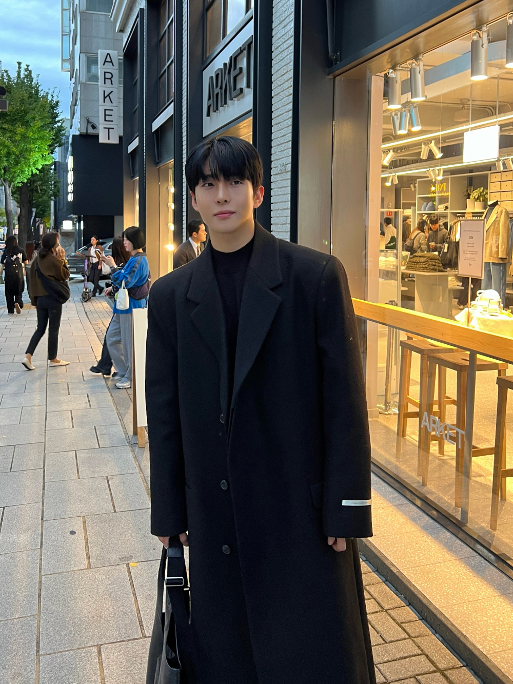 코트 모델 착용 이미지-S65L31