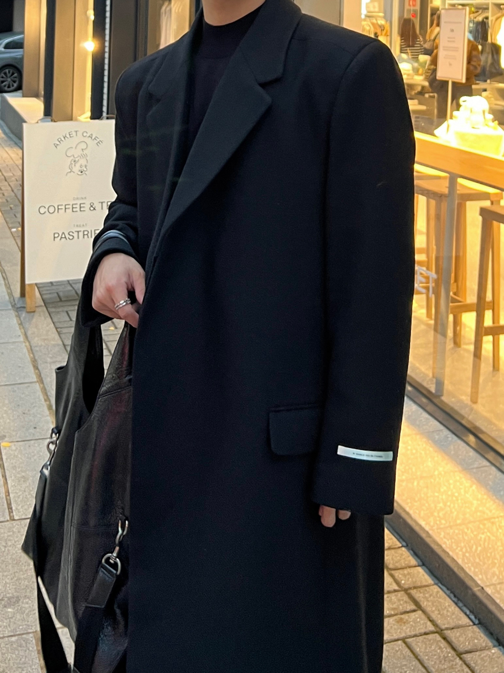 코트 모델 착용 이미지-S65L32