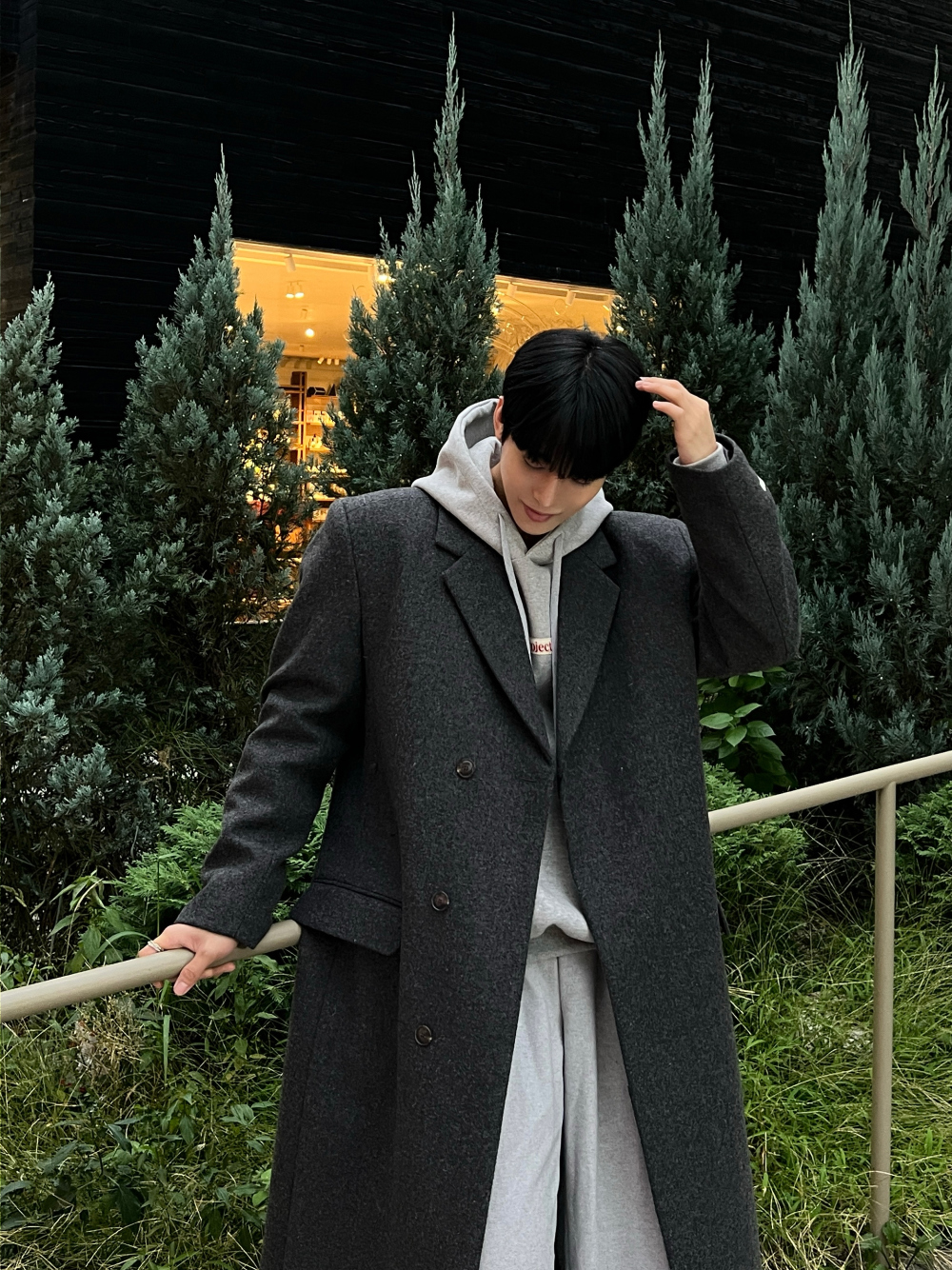 코트 모델 착용 이미지-S65L66