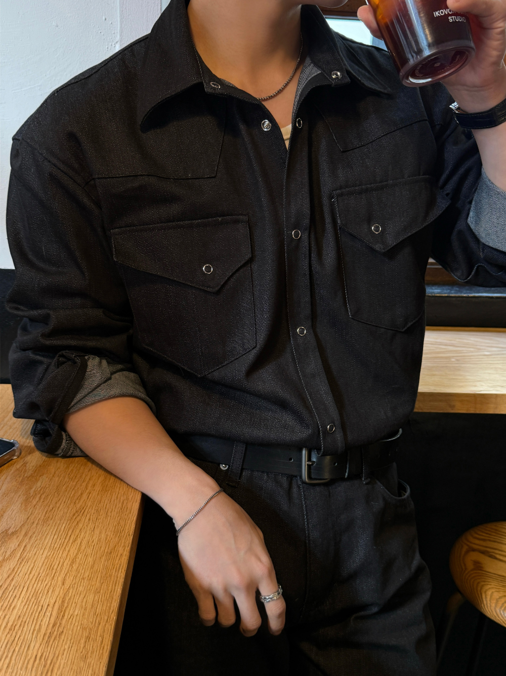 재킷 모델 착용 이미지-S166L8