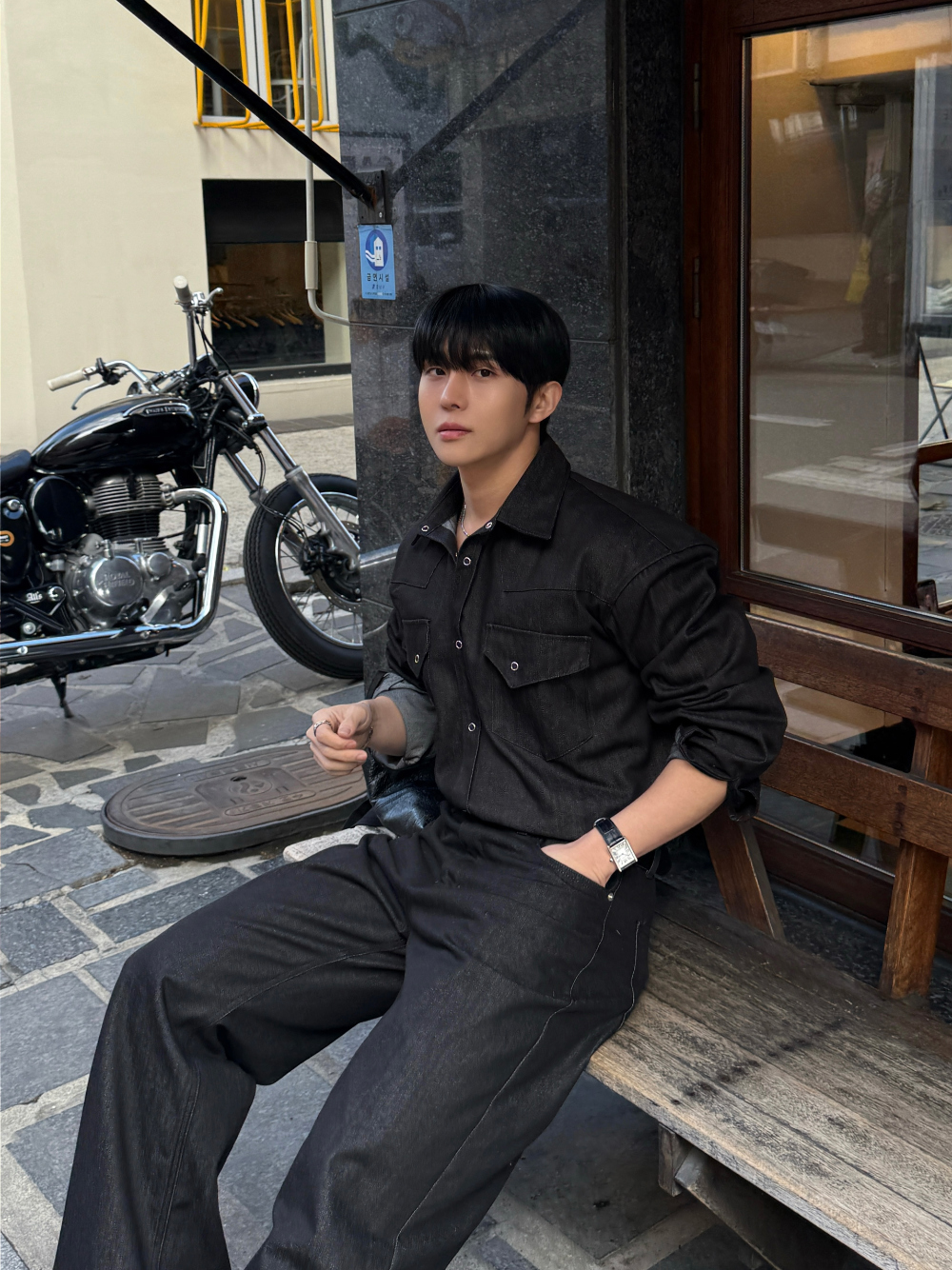 재킷 모델 착용 이미지-S166L15