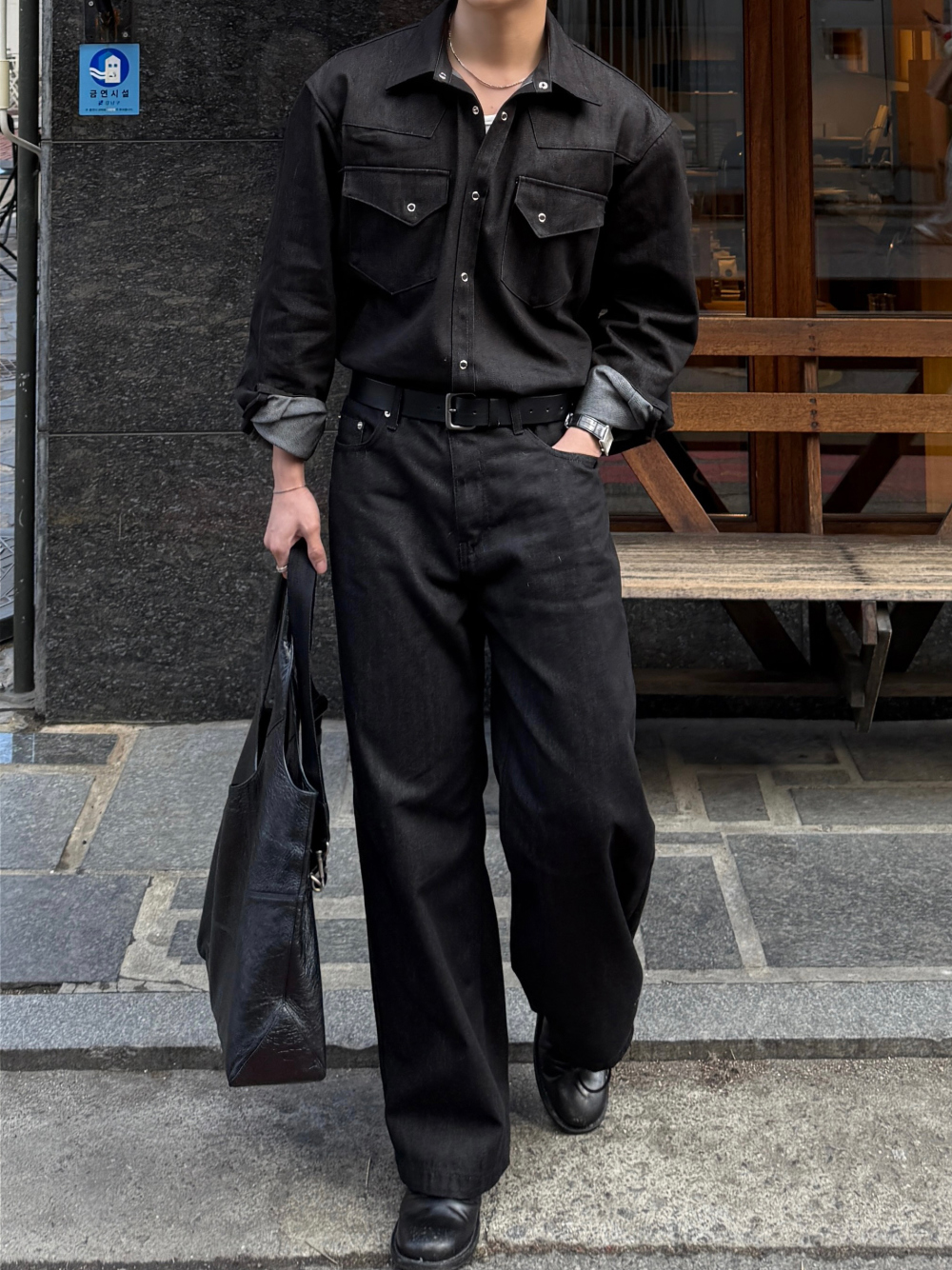 재킷 모델 착용 이미지-S166L11