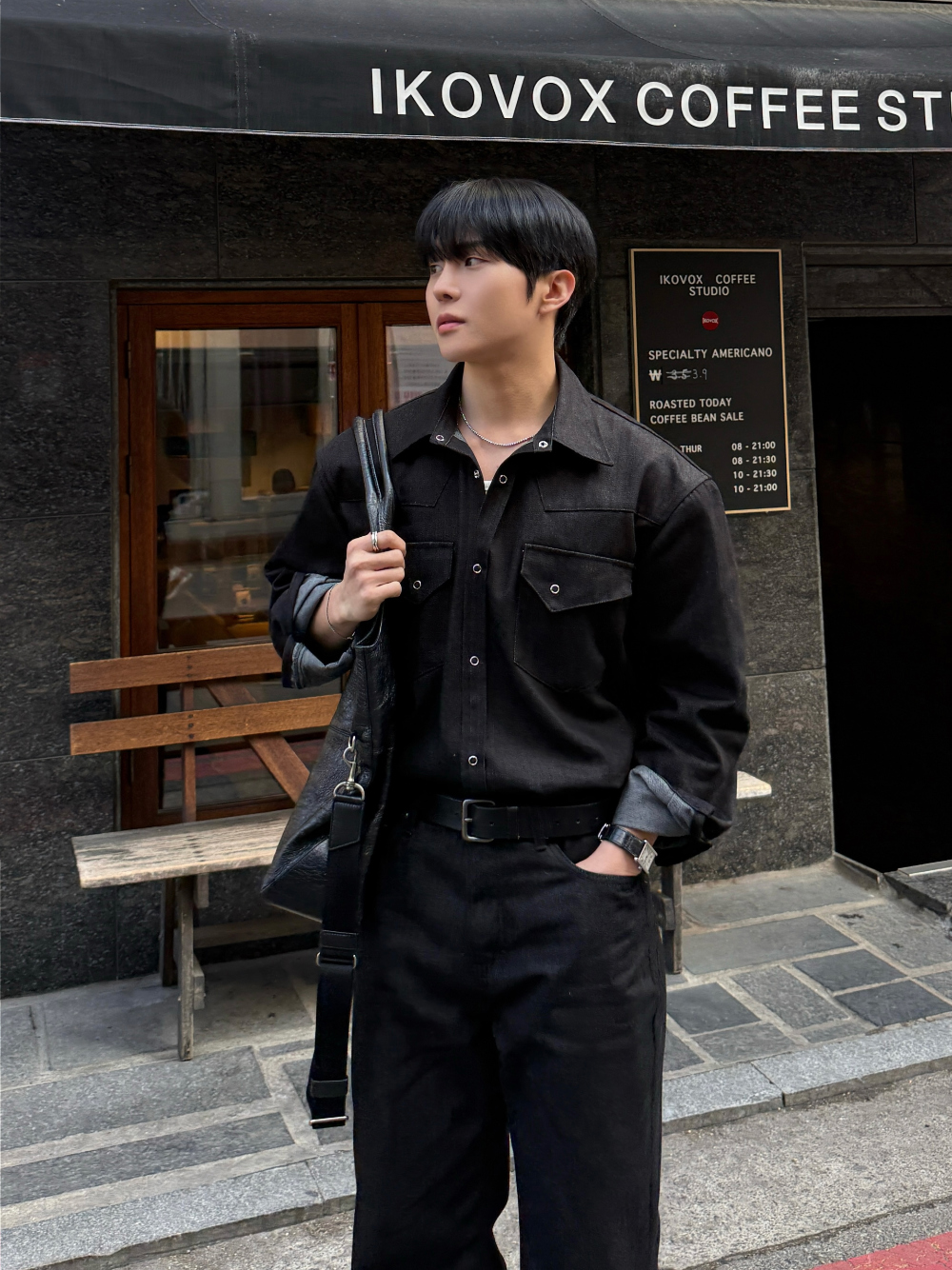 재킷 모델 착용 이미지-S166L9