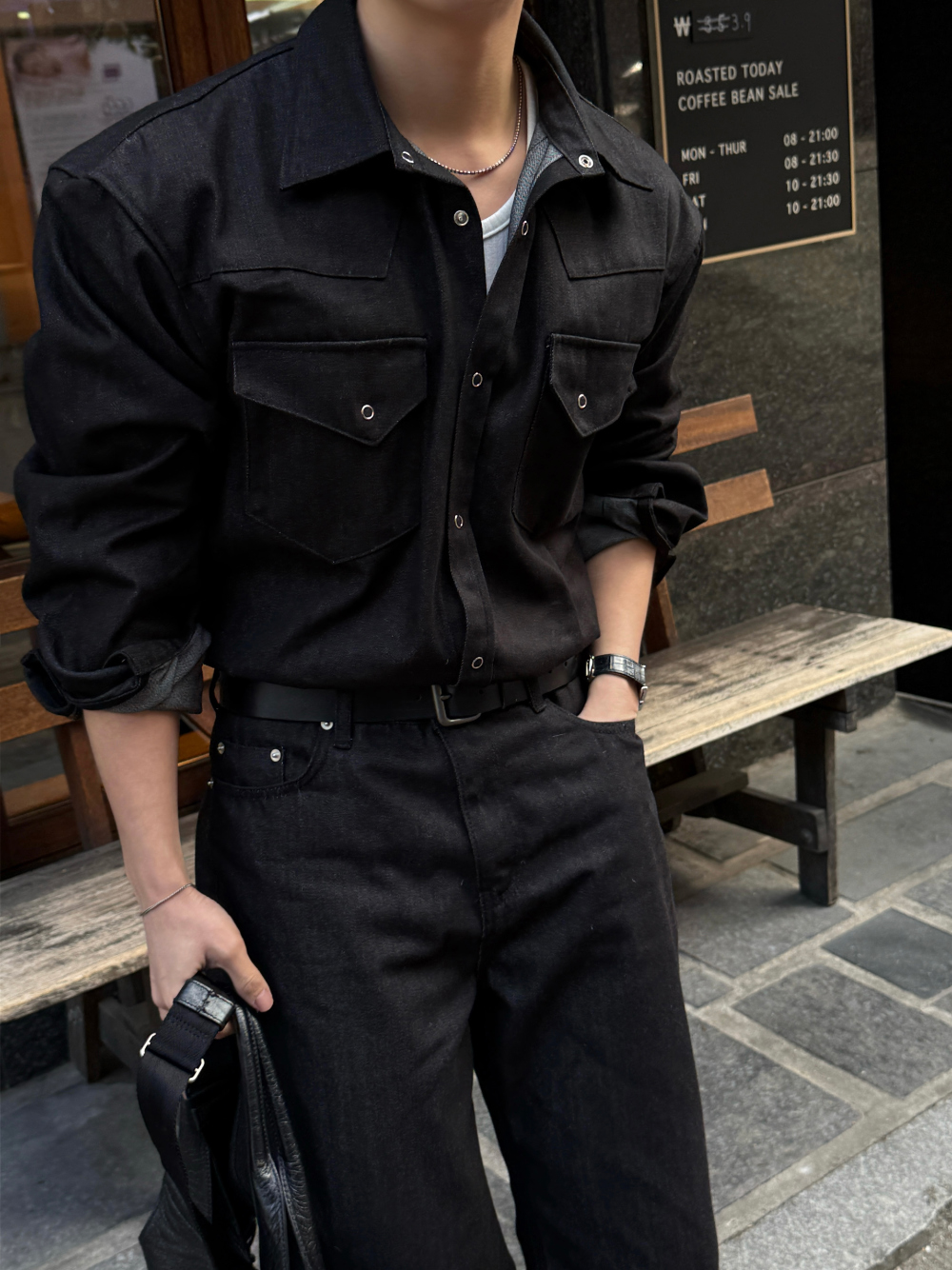 재킷 모델 착용 이미지-S166L17