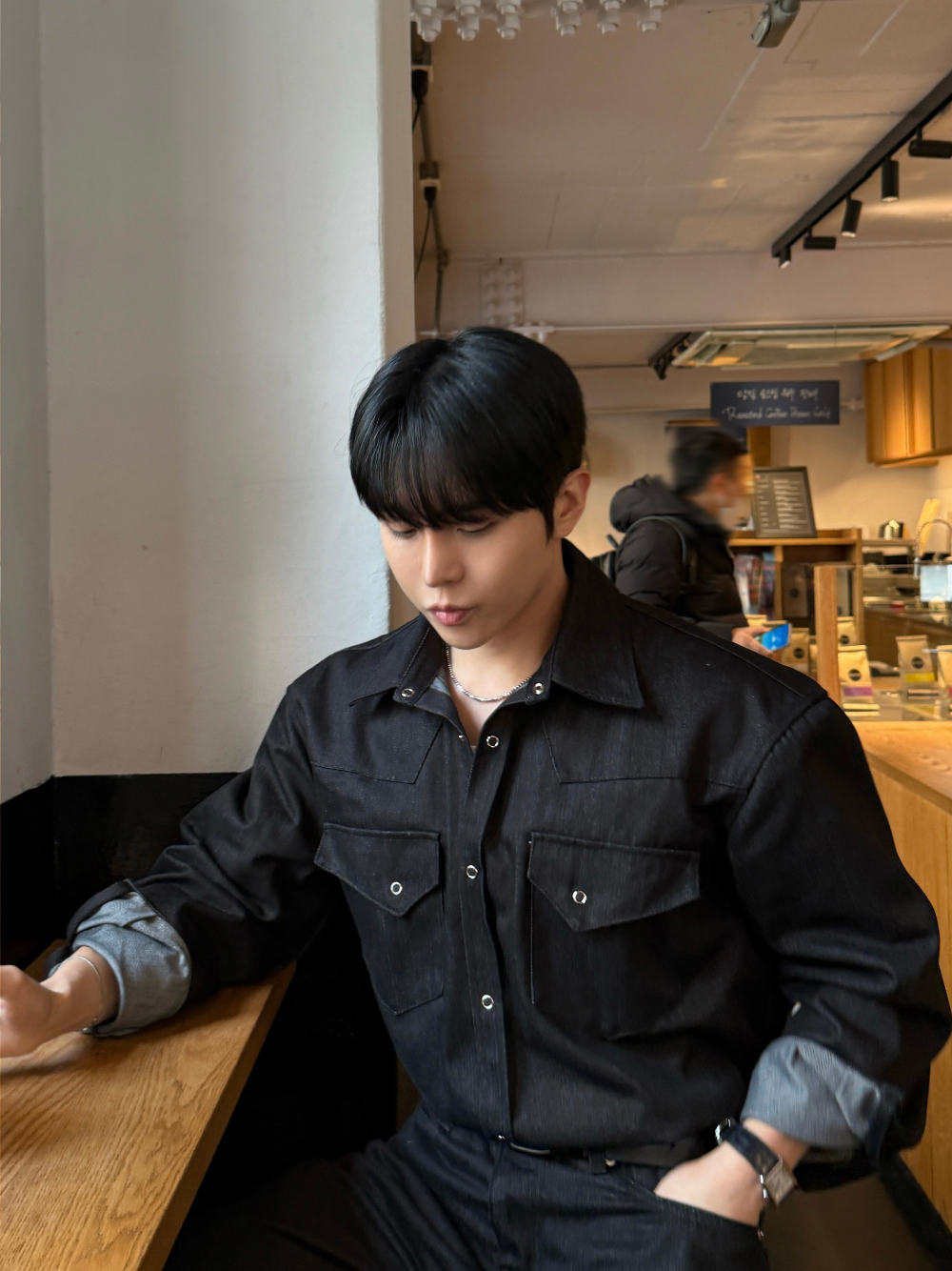 재킷 모델 착용 이미지-S166L3