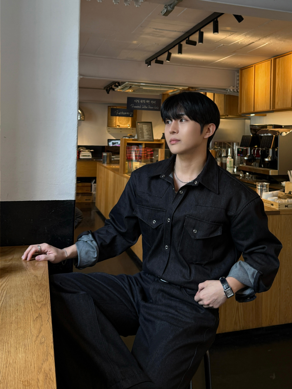 재킷 모델 착용 이미지-S166L4