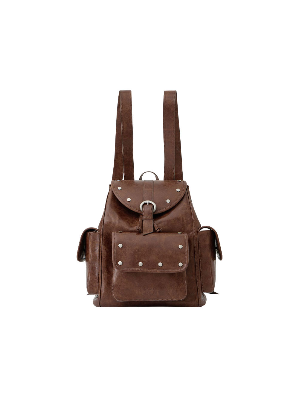 STUD 3POCKET BACKPACK [Dark Brown] - SAND MUSEUM