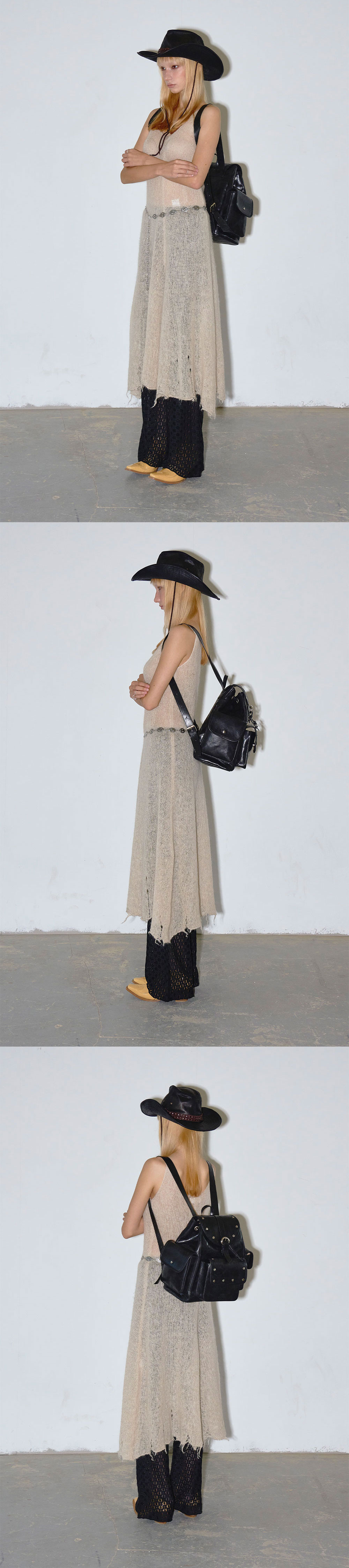 SAND MUSEUM】STUD 3POCKET BACKPACK / 追跡付