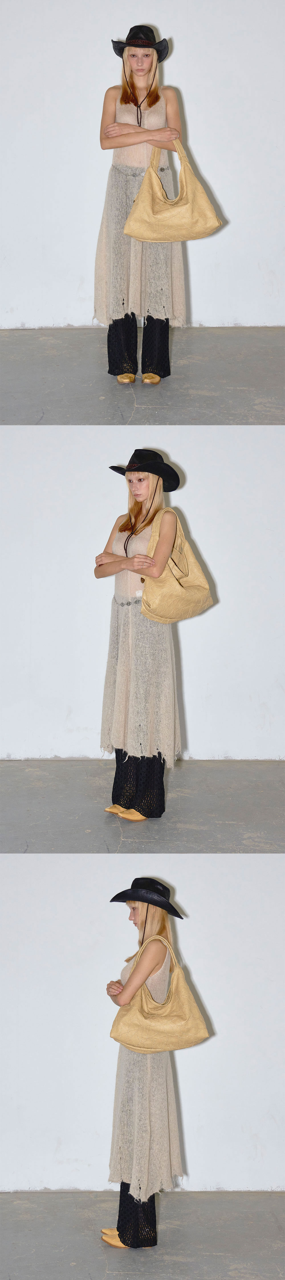 15th Restock) CACTUS HOBO BAG [Butter Yellow] - SAND MUSEUM