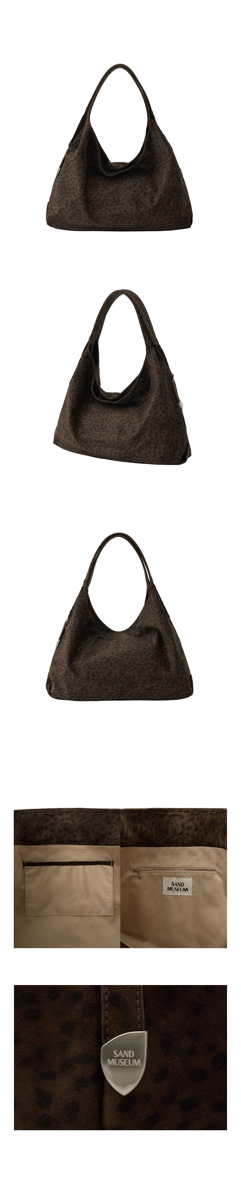 6차 재입고) CACTUS HOBO BAG [Leopard Brown] - SAND MUSEUM