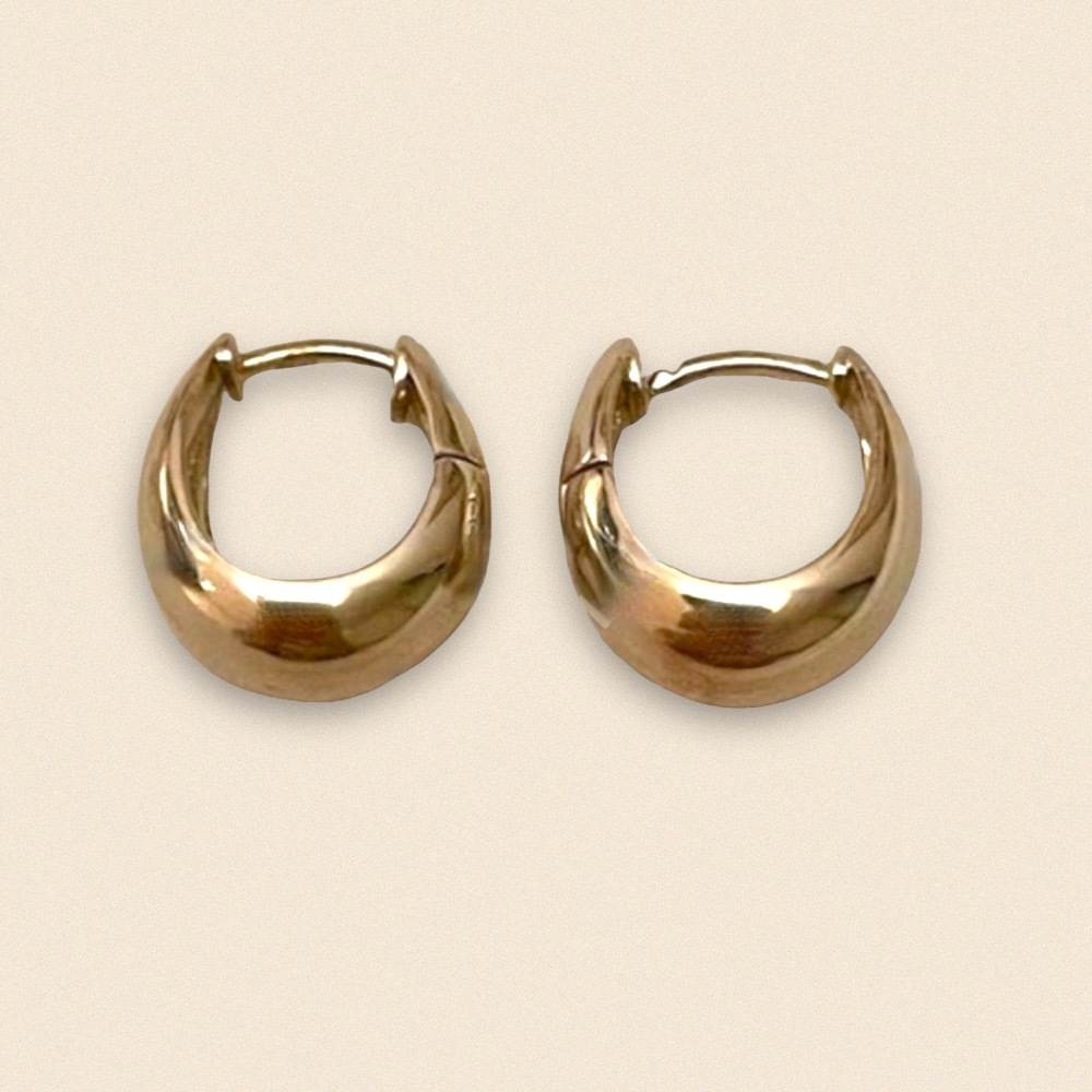 Classic Glossy Bold Ring Earrings
