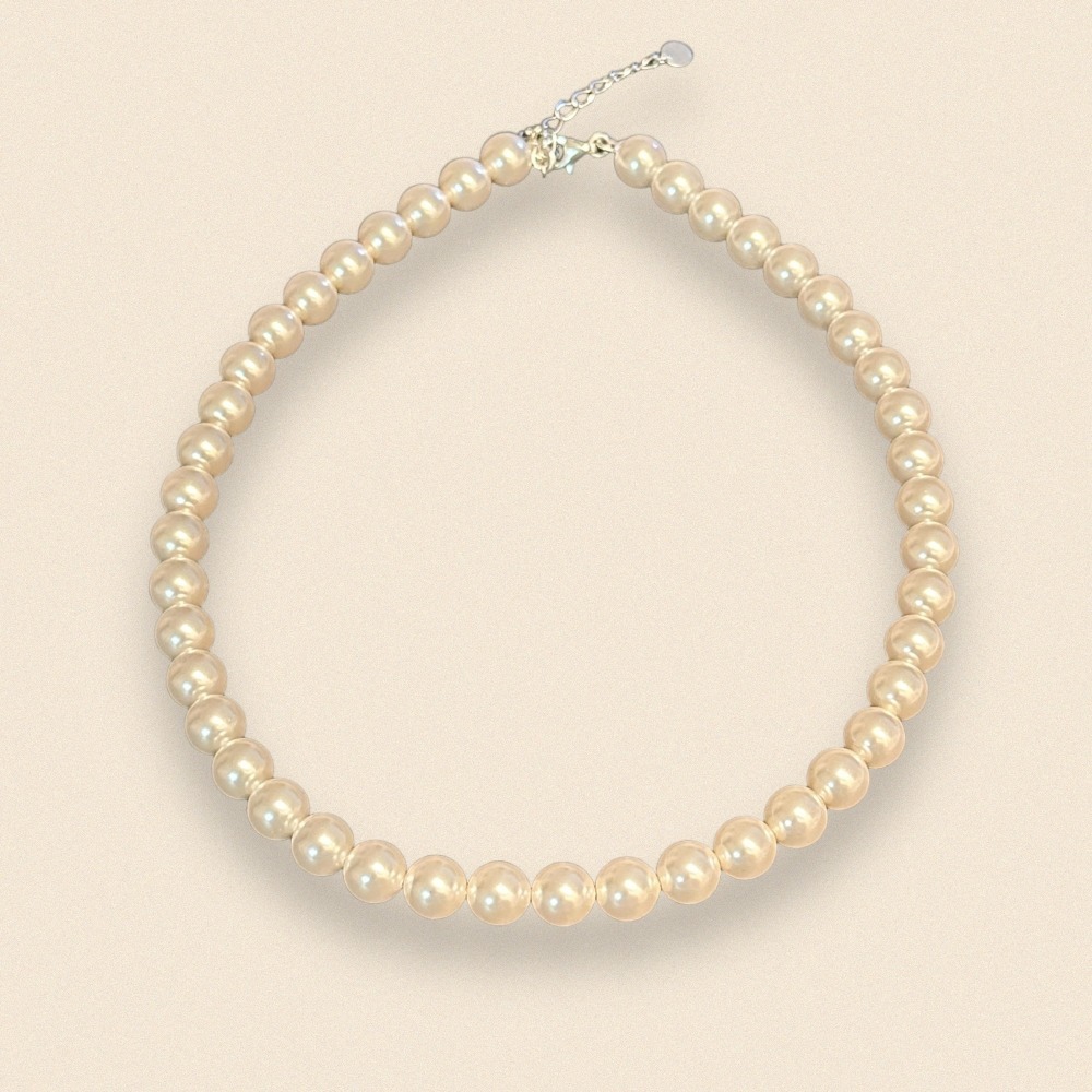 All Swarovski 6mm/8mm High-quality Pearl Necklace