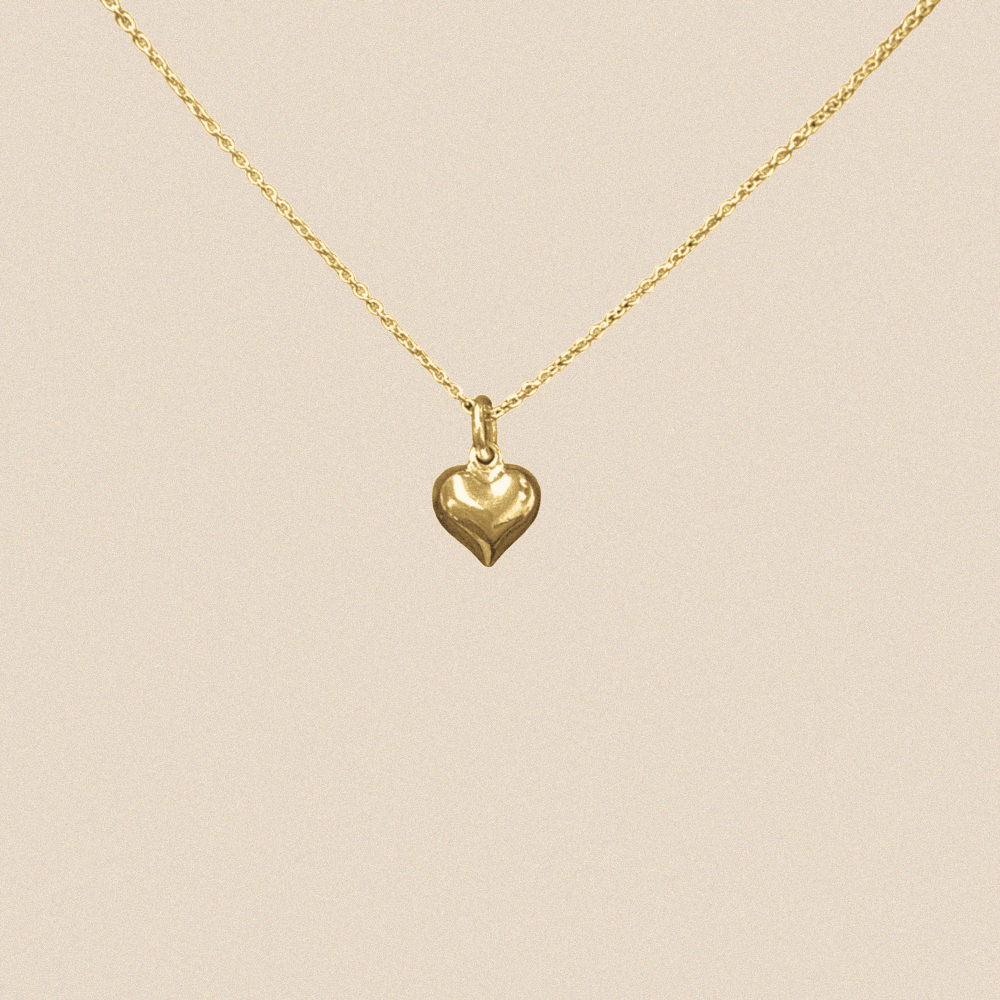 Real Silver 925 Lovely 8 mm Mini Heart Necklace