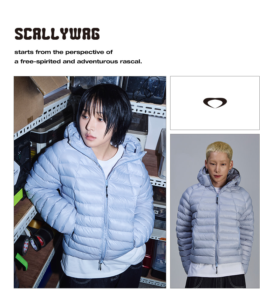 MUSINSA公式 | SCALLYWAG ライトウェイトパディングフードジャケット