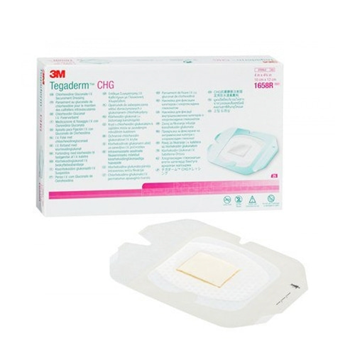 3M 테가덤 CHG(Tegaderm CHG)#1658R, 10cm X 12cm, 25EA/BX - 메디버셜