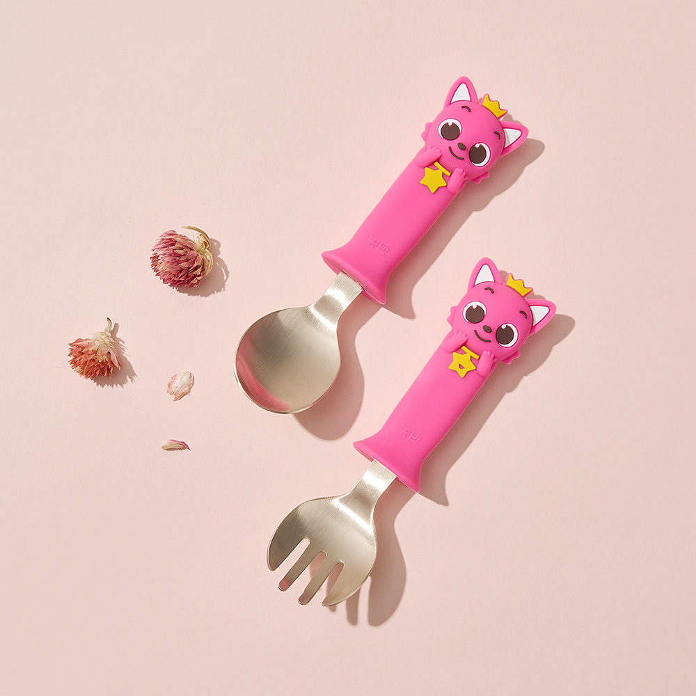 Pinkfong baby spoon and fork set