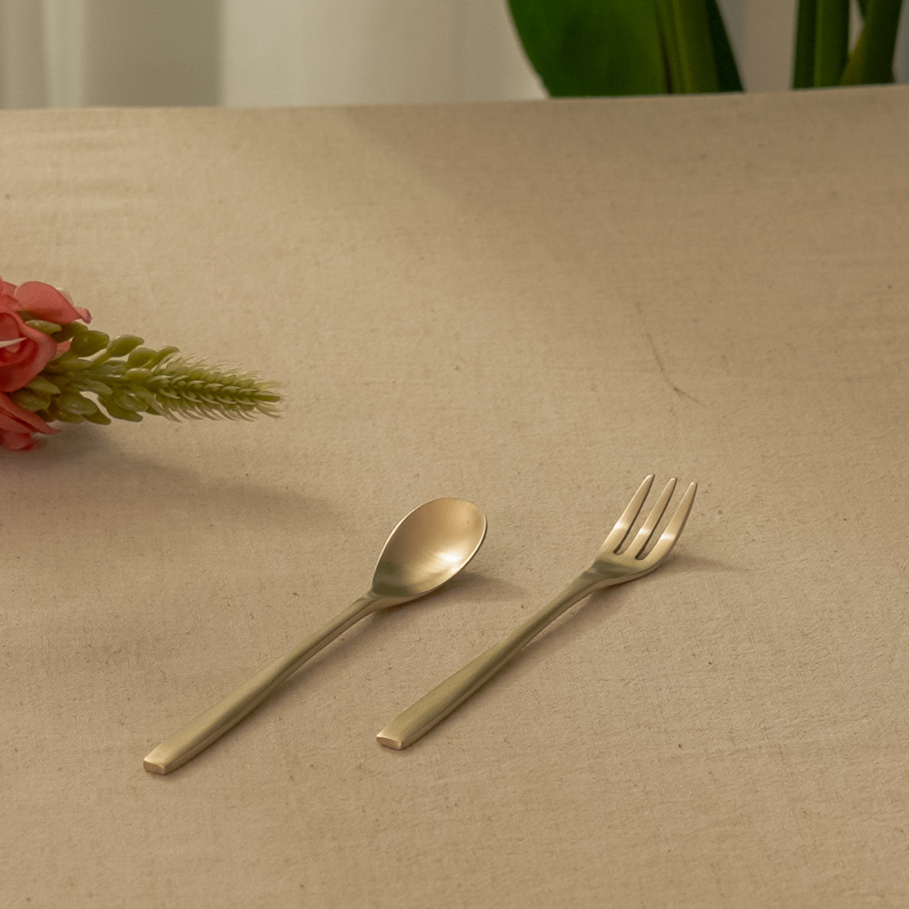 Dessert teaspoon and fork set