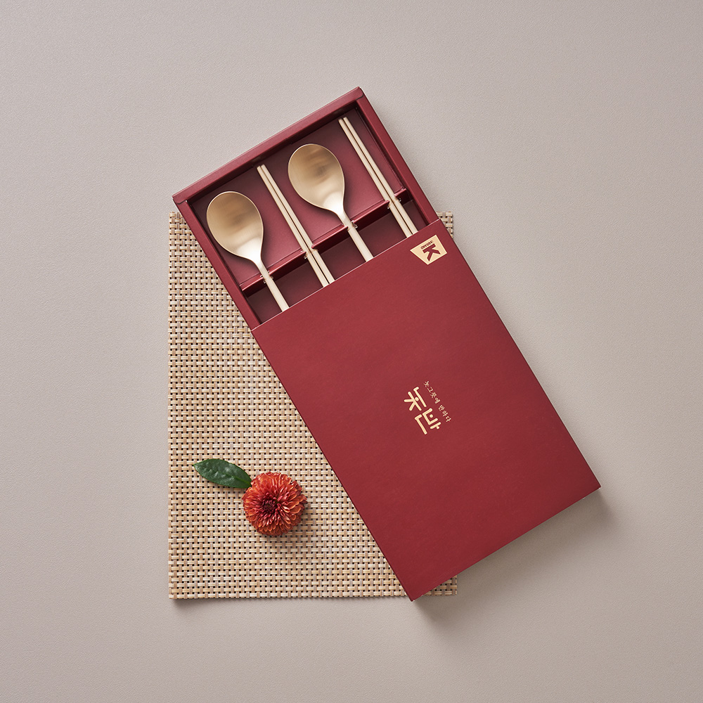 Royal court 2-person spoon and chopstick set (bulk price, 20+ sets)