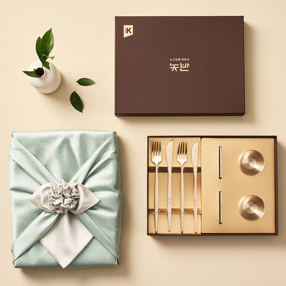 2-person full cutlery and liquor cup gift set