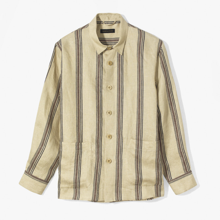 ジャケット・アウター EAST HARBOUR SURPLUS SEERSUCKER JACKET Oversize Shirt Jacket in Silk Cotton Seersucker