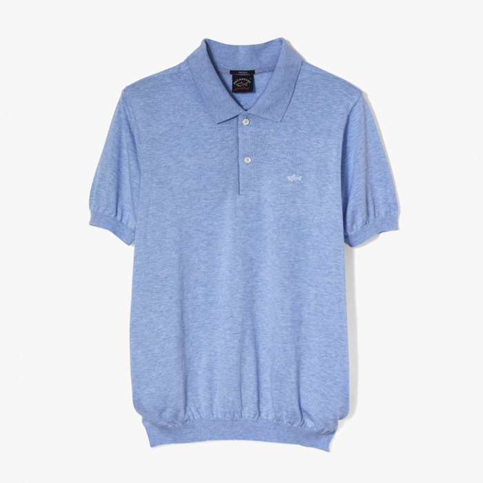 MENS KNITTED POLOSHIRT (FRESH COTTON) SKY BLUE