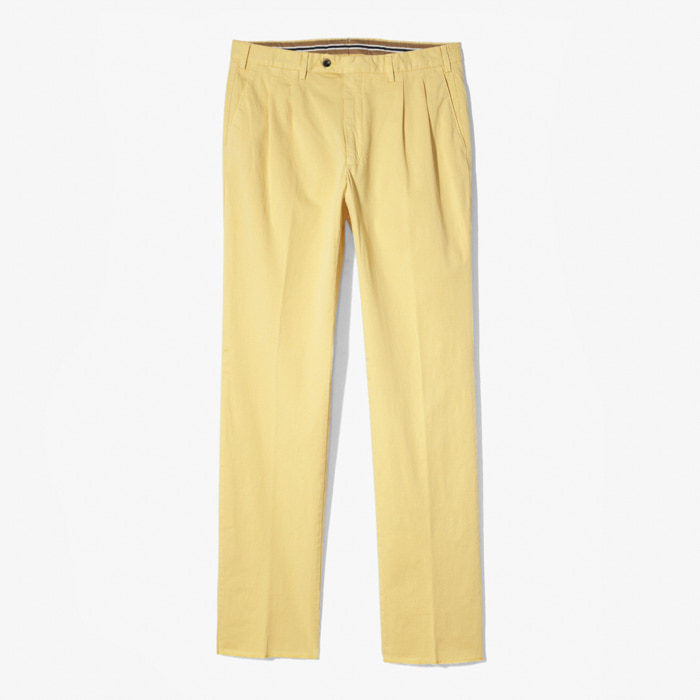 NEW SLIM FIT 2PLEATS YELLOW
