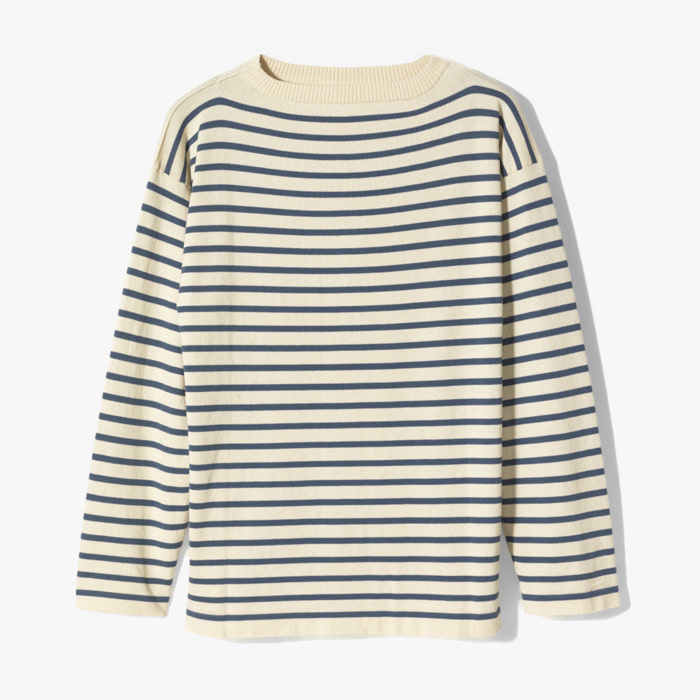 BOATSMAN (STRIPE) PRUSSIAN BLUE