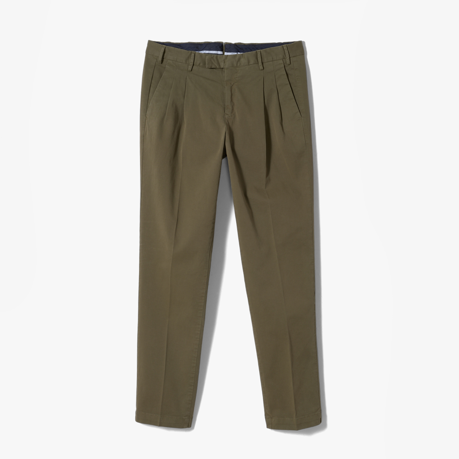 MASTER 2PLEATS PANTS (COTTON STRETCH) MILITARY GREEN