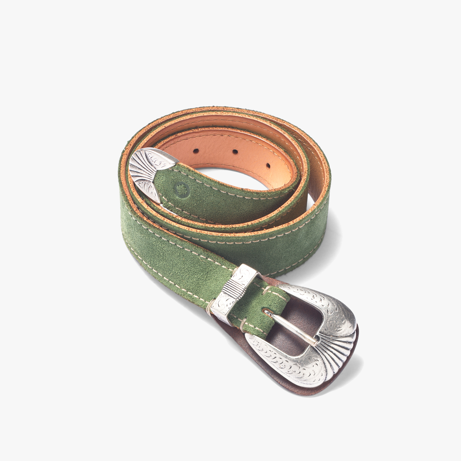 BLT/207 SUEDE BELT OLIVE