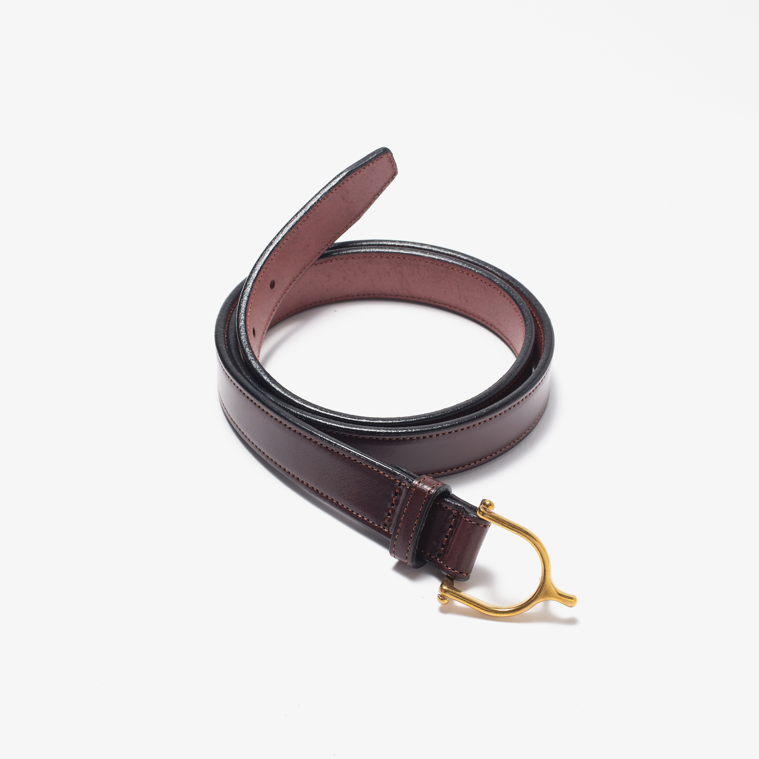 2352 SPUR BUCKLE BELT DARK BROWN
