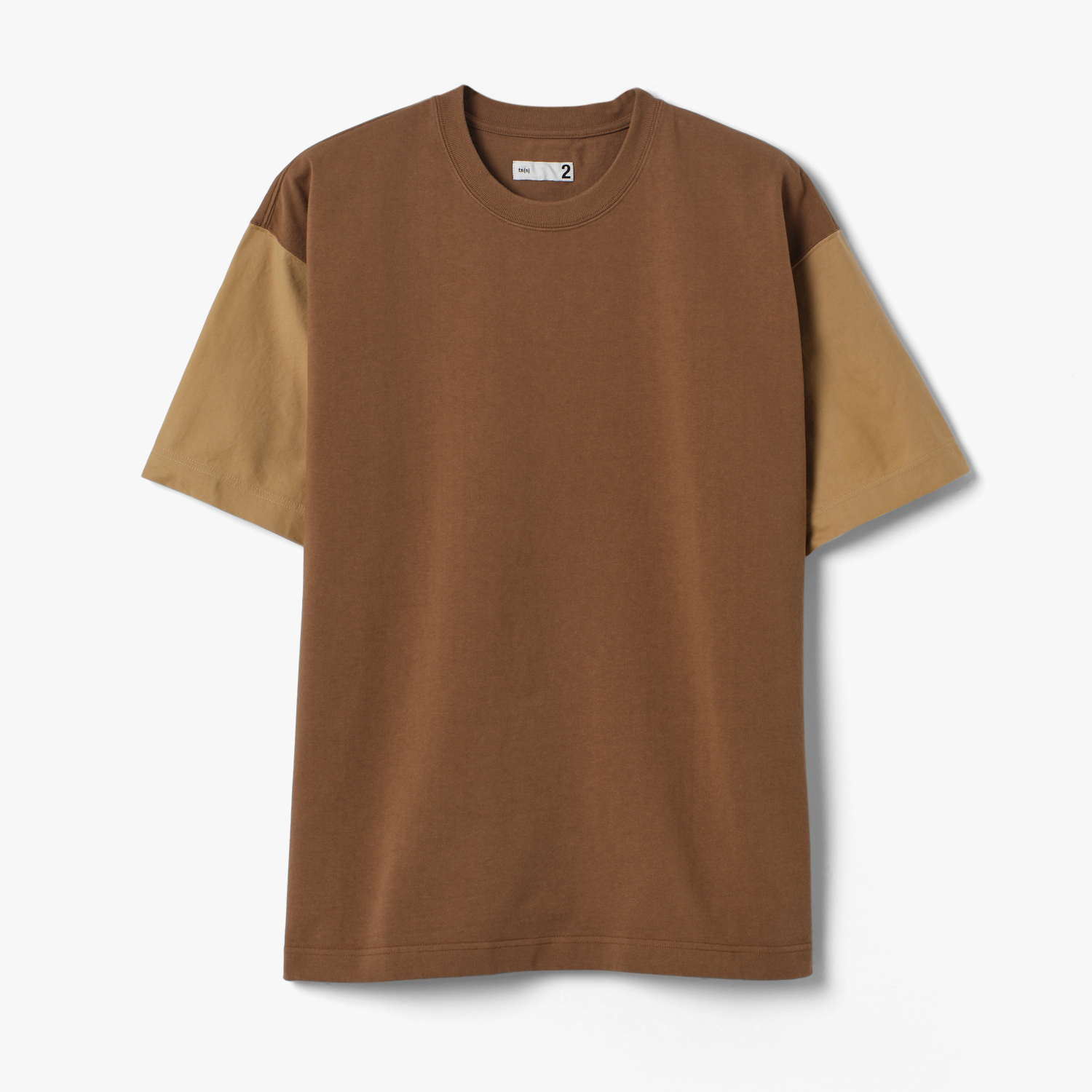SHORT SHIRT SLEEVE T-SHIRT LIGHT BROWN