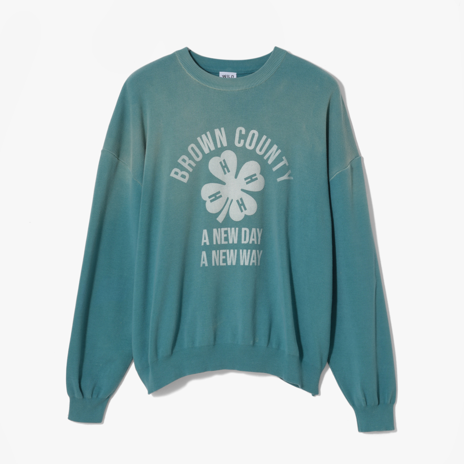 NEW DAY SWEATSHIRT TURQUOISE BLUE - 샌프란시스코마켓