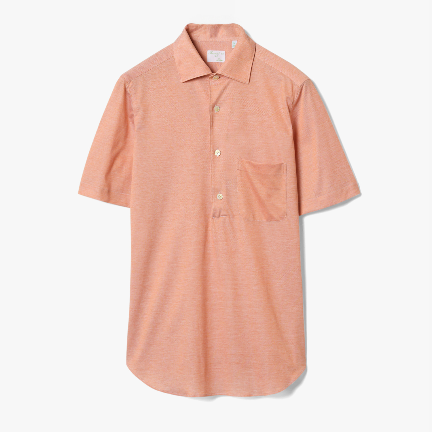 VICO-ZANNONE COTTON SHIRT ORANGE BROWN