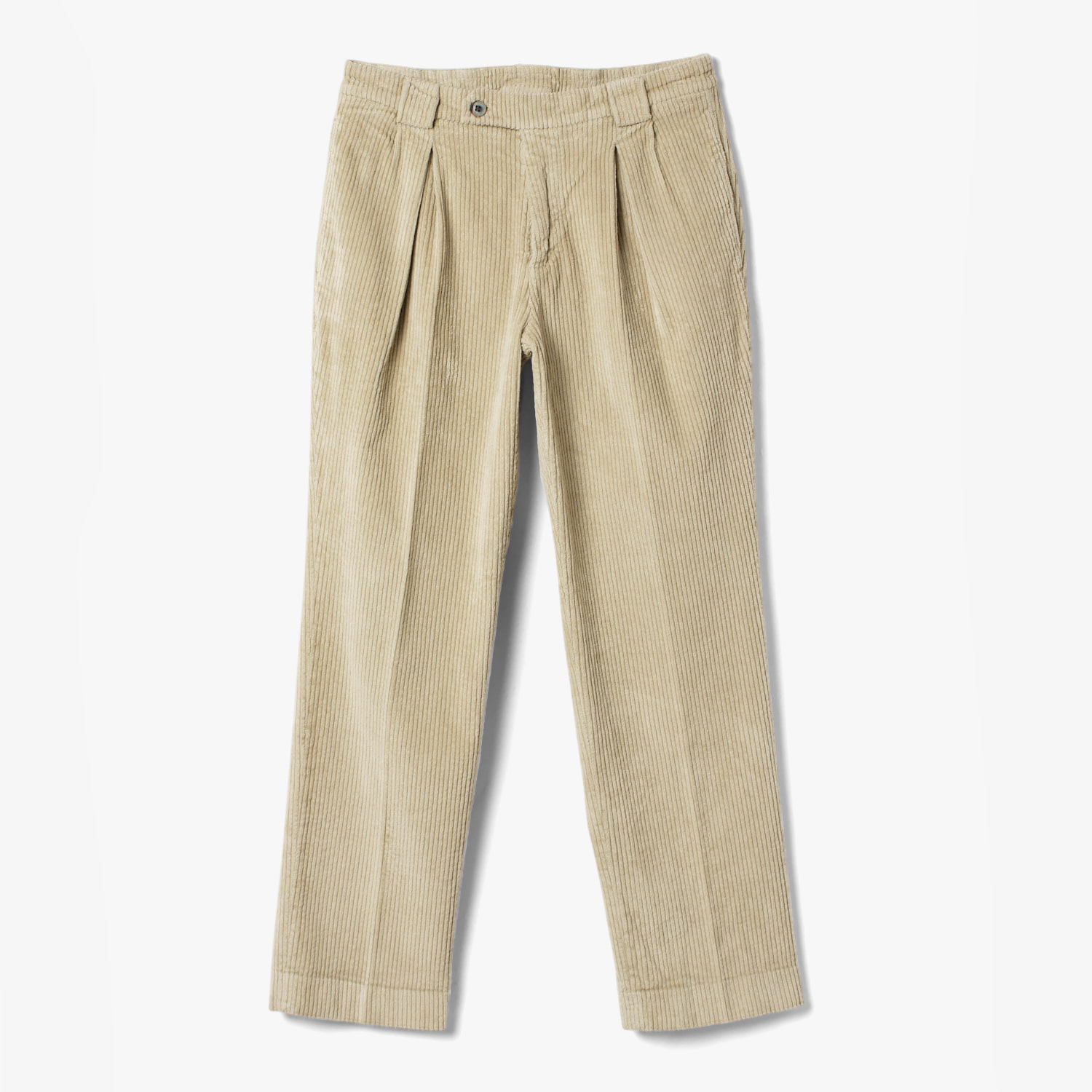 VELVET 2 PLEATS PANTS NATURAL
