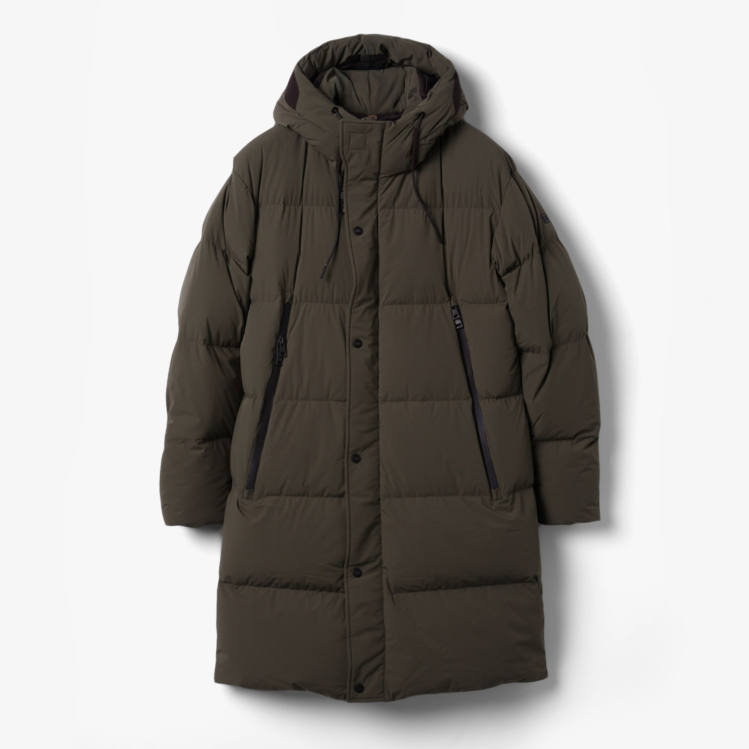 HOODED PACKABLE DOWN JACKET OLIVE