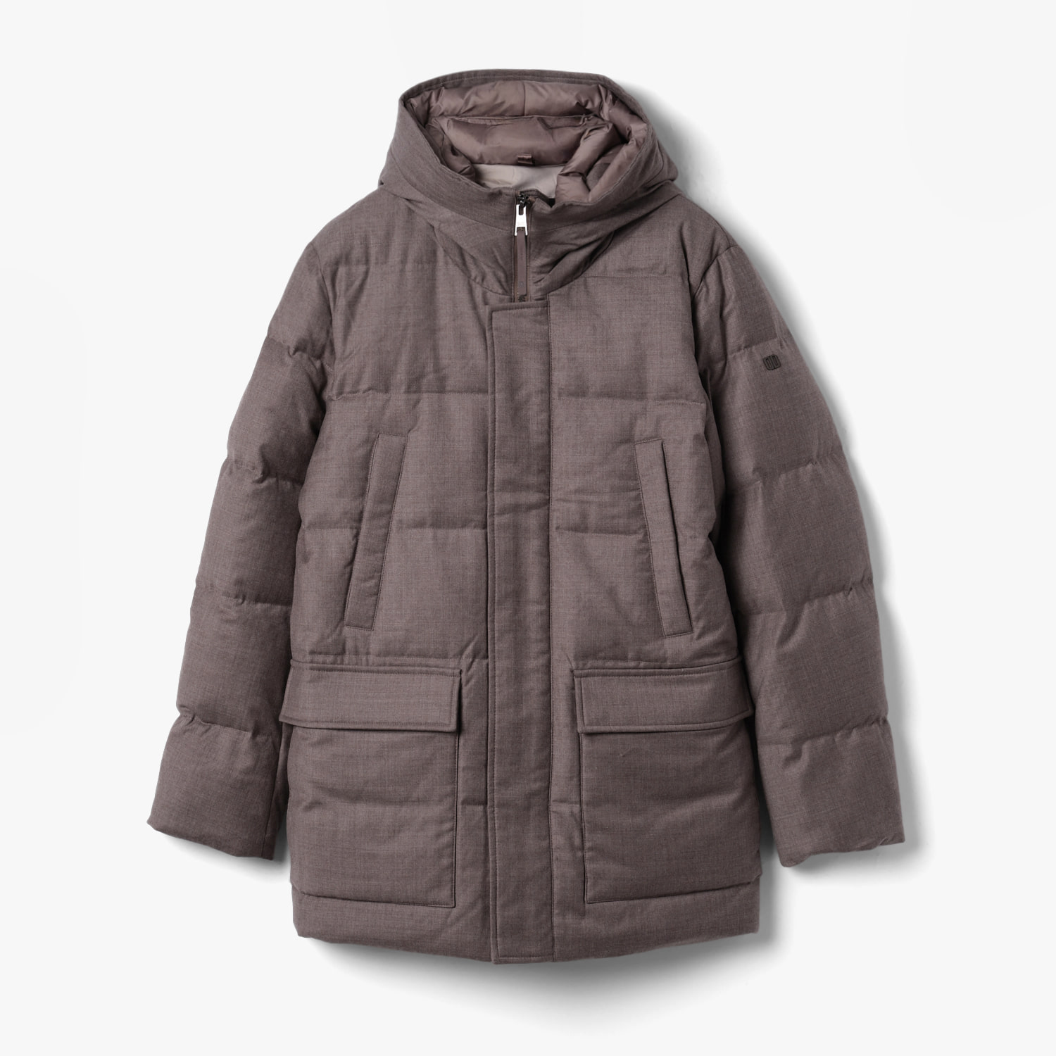 QUILTED SHORT PARKA TAUPE